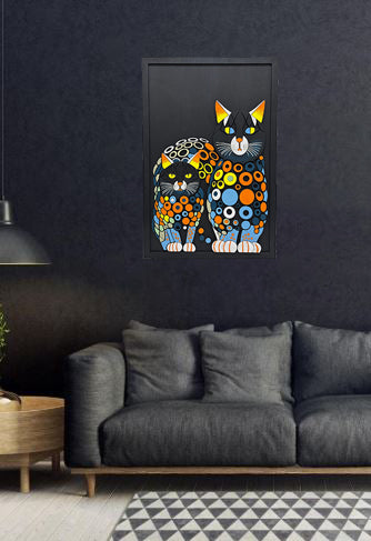 LD Wood - Colorful Cats