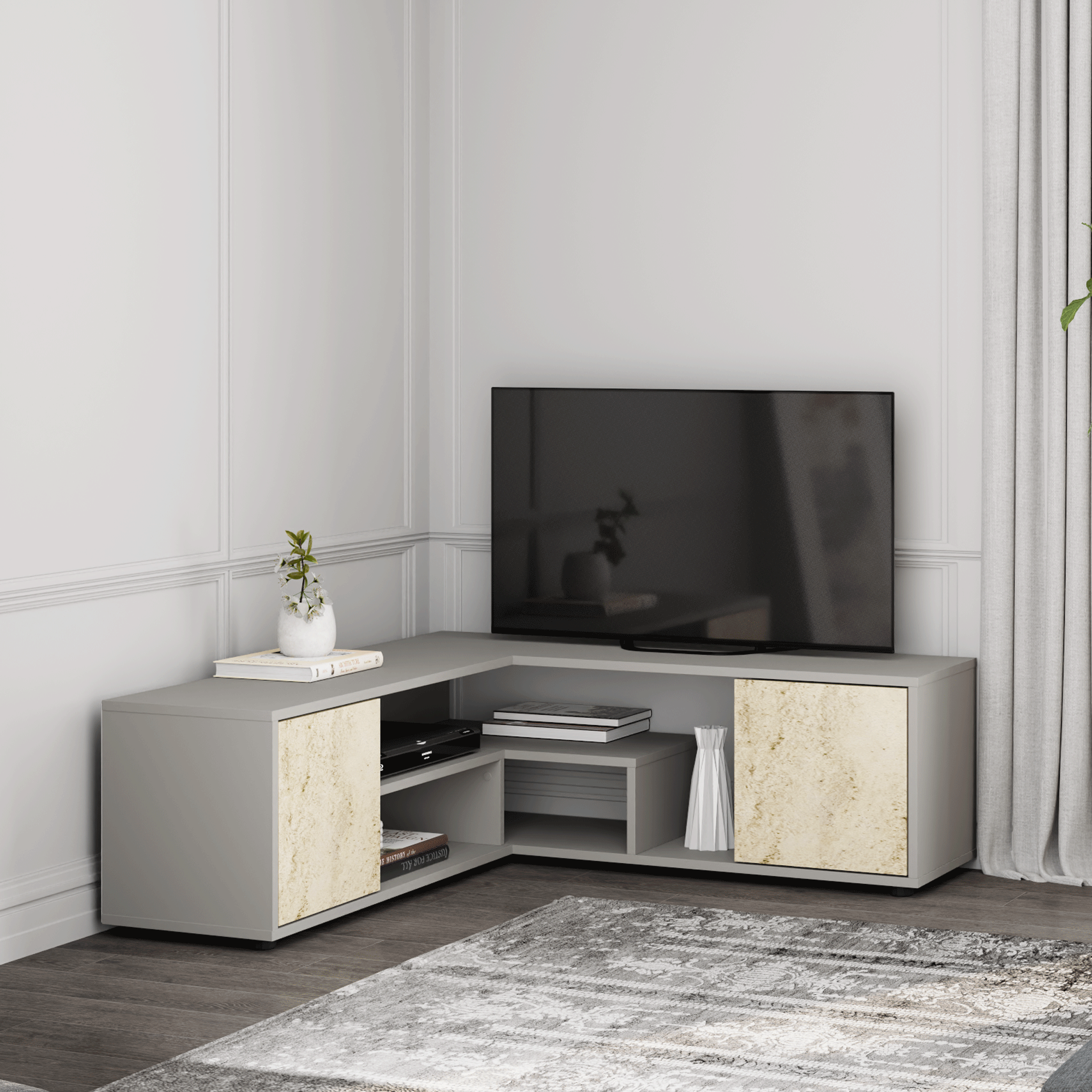 Rosa TV-Ständer