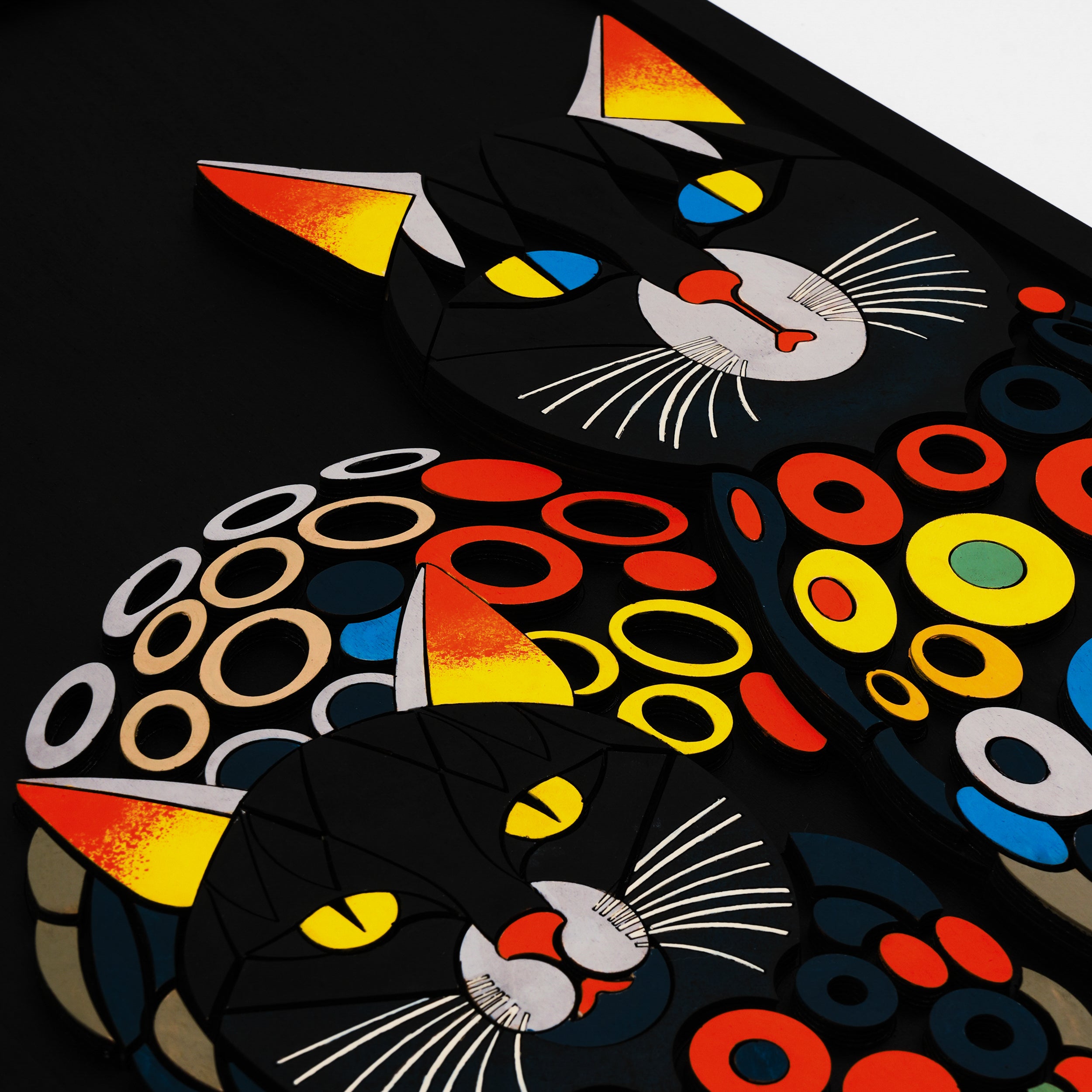 LD Wood - Colorful Cats