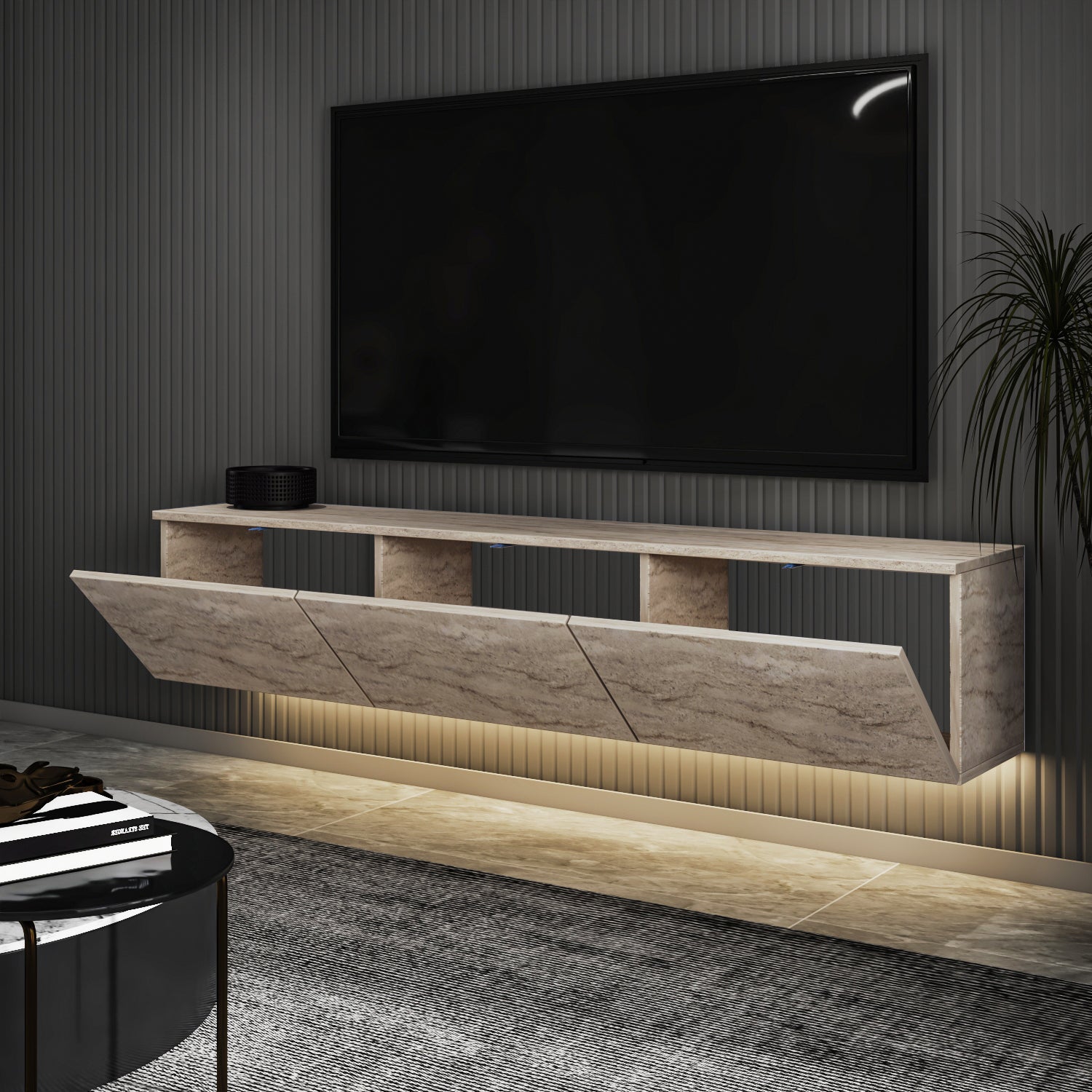 Neon TV-Möbel mit LED