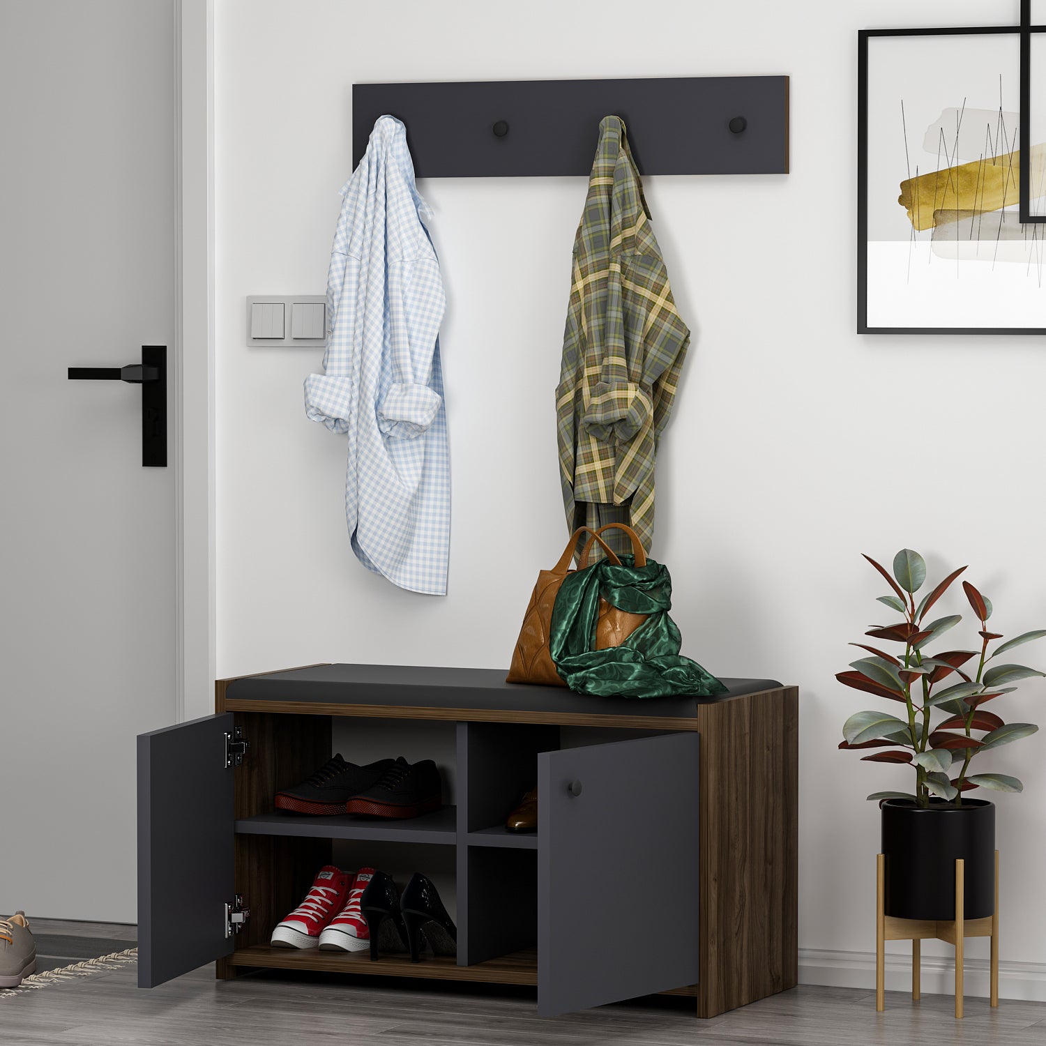 Zen Schuhregal 2-teilig in 80/35/45 cm