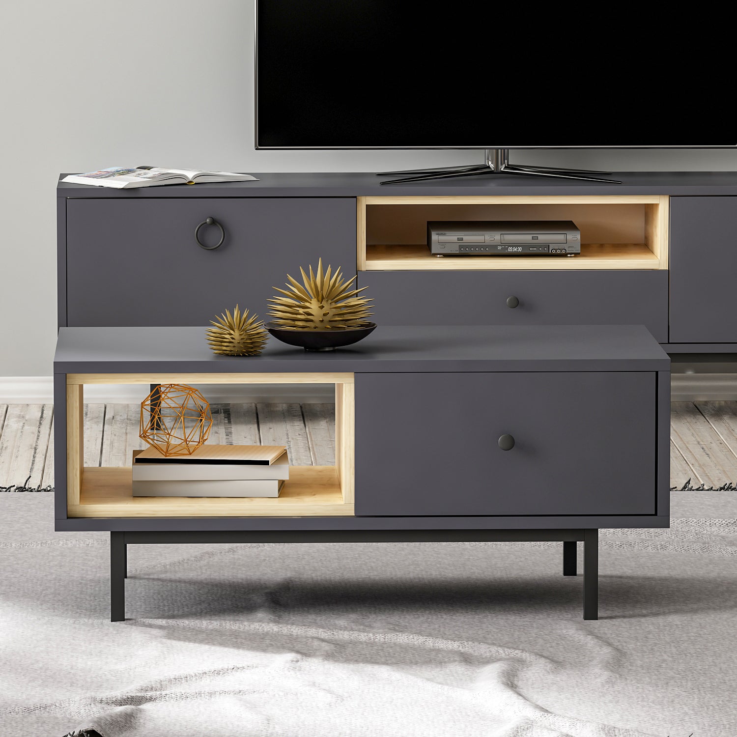 Naturel Couchtisch 90/45/40 cm