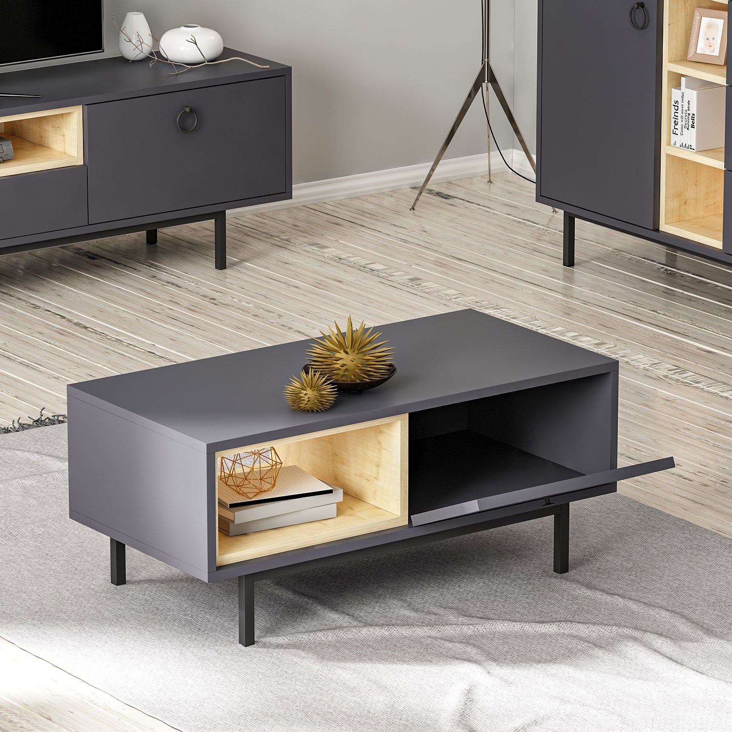 Naturel Couchtisch 90/45/40 cm