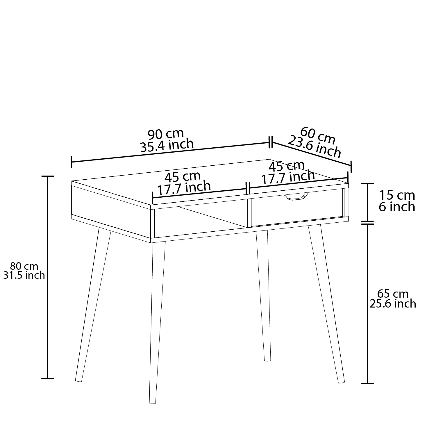 Offer Schreibtisch 90/60/80 cm